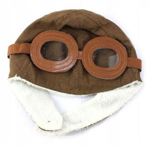 CHAPEAU DE PILOTE MARRON POUR ENFANT POUR PETIT PLANEUR