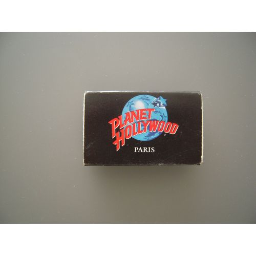 Boite D'allumettes Publicitaire Planet Hollywood Paris -Tres Bon Etat Et Pleine - Dimensions : 5,60cmx 3,50cm