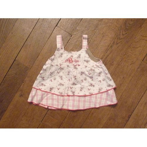 Top/ Tunique Beige Rose Sans Manches- Taille 18 Mois= 81 Cm- Aubisou