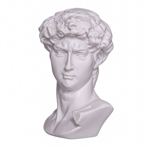 buste / statue en marbre de David de Michel-Ange, Tête grecque romaine classique 15 cm