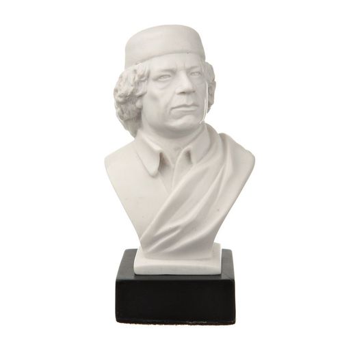 buste / statue en marbre du colonel libyen Mouammar Kadhafi 11,5 cm