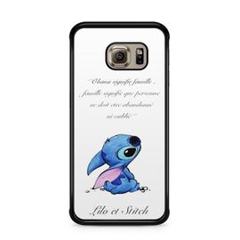 Coque De Téléphone Compatible Avec Samsung Galaxy S7 Lilo Stitch Disney Tortue Ohana Citation Case Swag Princesse Alice Mozaique Blanche Neige Cendrillon Ref 6590