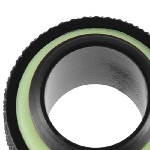 Lot de 2 connecteurs adaptateurs filetes G1/4 pour systeme de refroidissement par eau d'ordinateur, noirs et longs