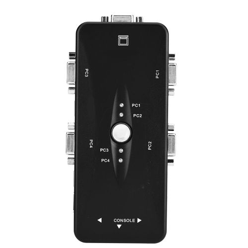Commutateur KVM USB 2.0 2/4 ports VGA, boitier de commutation manuel, adaptateur de partage video (4 ports)