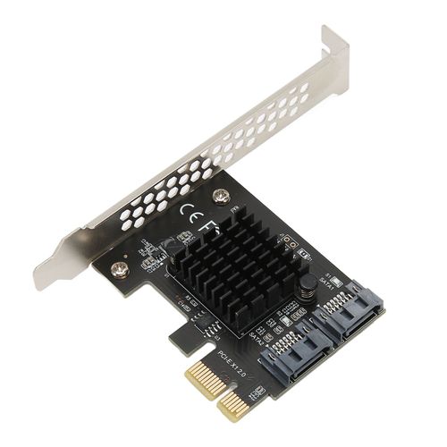 Carte d'extension PCIe vers SATA 3.0, transmission 6 Gbit/s, carte controleur PCIe SATA 3.0 Plug and Play stable pour ordinateur de bureau