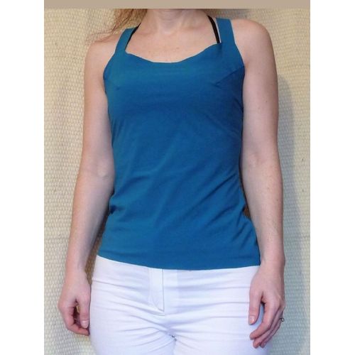 Tee Shirt/ Top Bleu Turquoise À Bretelles-Taille 1- Neuf- Nulle Part Ailleurs