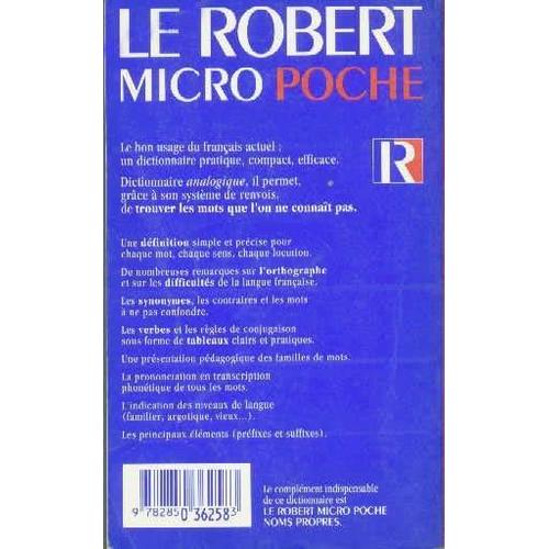 Le Robert Micro Poche - Dictionnaire D'apprentissage De La Langue