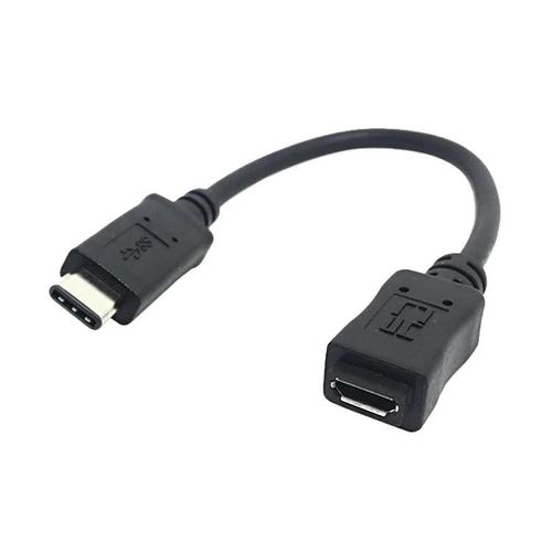 Câble adaptateur USB Type-C vers Micro USB - 20cm, CY-201