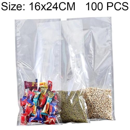 Sacs d¿emballage sous vide pour aliments - 100 PCS Nylon transparent de conservation, 16x24 cm