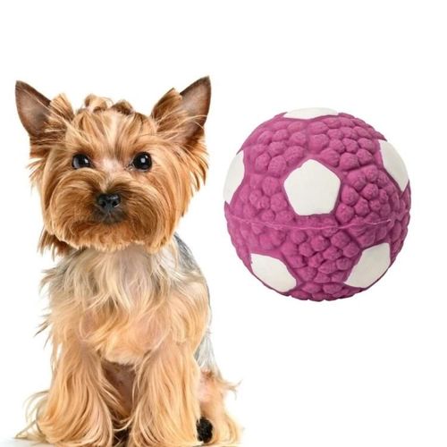 Latex Dog Sound Ball - Petit Jouet De Football Violet Pour Animaux De Compagnie