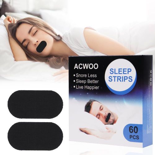 Sleep Strips Mouth Tape, 60pcs Anti Ronflement Bouche Bandes, Adhésif Sleep Strips Bandes, Buccales Anti-Ronflement, Améliore La Qualité Du Sommeil Et Réduit La Respiration Buccale 