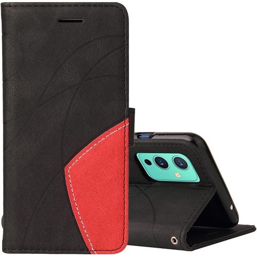Coque Pour Oneplus 9 Avec Verre Trempé, Etui En Cuir Pu Portefeuille Housse Full Body Protecteur Housse Coque Folio Antichoc Leather Housse Flip Cover Pour Oneplus 9 Noir