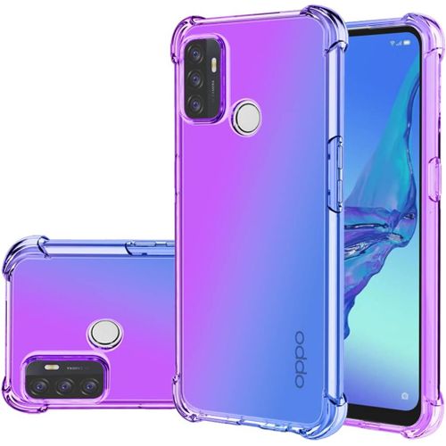 Coque Pour Oppo A53 / Oppo A53s 2020 - Transparente - Mignonne - Dégradé - En Tpu Souple - Anti-Rayures - Résistante Aux Chocs - Pour Oppo A53 Violet/Bleu