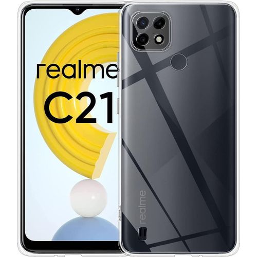 Coque Pour Realme C21, Anti-Chute Anti-Collision Case Ultra-Mince Pour Couverture En Gel Tpu Absorption Des Chocs Premium Tpu Cover Pour Realme C21 Transparent