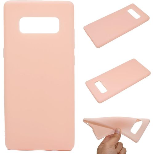 Coque Pour Samsung Galaxy Note 8 Tpu Étui De,Couleur Unie Protection Housse En Souple Silicone Tpu Ultra Mince Et Anti-Rayures De Protection Etui- Rose Clair