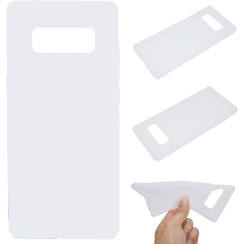 Coque Pour Samsung Galaxy Note 8 Tpu Étui De,Couleur Unie Protection Housse En Souple Silicone Tpu Ultra Mince Et Anti-Rayures De Protection Etui- Blanc