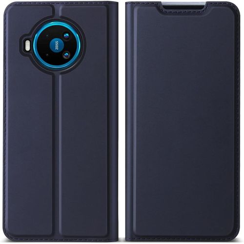Coque Pour Nokia 8.3, Étui À Rabat Pour Nokia 8.3, Antichoc Magnétique Housse En Pu Cover Étui Avec Slots De Carte, Bleu
