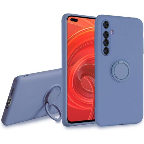 Coque Pour Oppo Realme X50 Pro - Svelte Sensation Douce Béquille À Anneau Rotatif Silicone Tpu Protection Antichoc Housse De Protection Realme X50 Pro, Gris