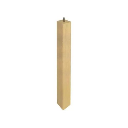 Pied De Table Basse Carré Fixe Hêtre Brut Blanc/Beige, 36 Cm