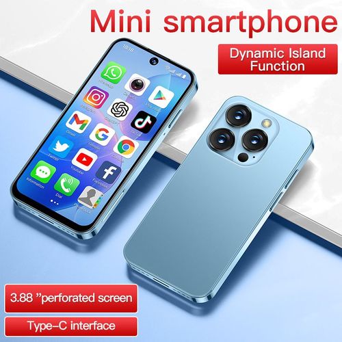 SOYES XS19 3G Mini Smartphone 3.88 pouces MTK6580 2GB 16GB 2MP/5MP Camera avant et arriere Bluetooth 4.0 WIFi Android 10.0 900mAh Prise en charge Reconnaissance faciale Bleu