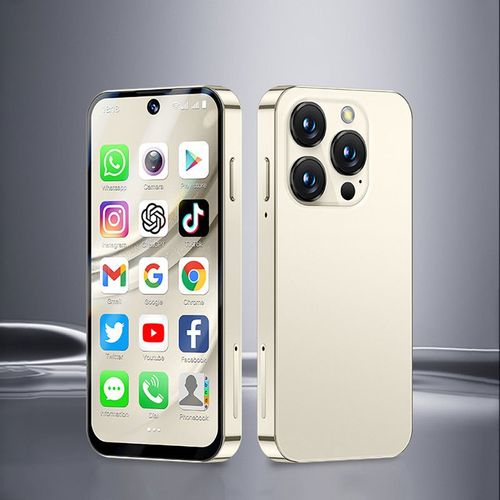 SOYES XS19 PRO Mini 4G Smartphone Quad Core 3.88 pouces 3GB 32GB 5MP Camera arriere Double SIM Double Veille Android 12.0 Petit Telephone Off-White