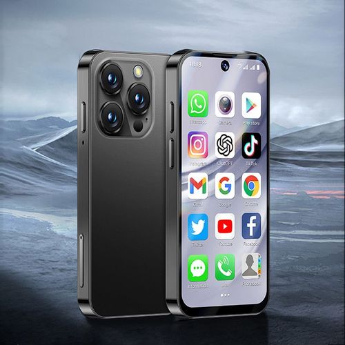 SOYES XS19 PRO Mini 4G Smartphone Quad Core 3.88 pouces 3GB 32GB 5MP Camera arriere Double SIM Double Veille Android 12.0 Petit Telephone Noir