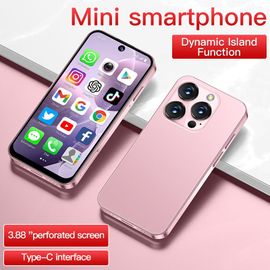 SOYES XS19 3G Mini Smartphone 3,88 pouces MTK6580 2GB 16GB 2MP/5MP Camera avant et arriere Bluetooth 4.0 WIFi Android 10.0 900mAh Prise en charge Reconnaissance faciale Rose