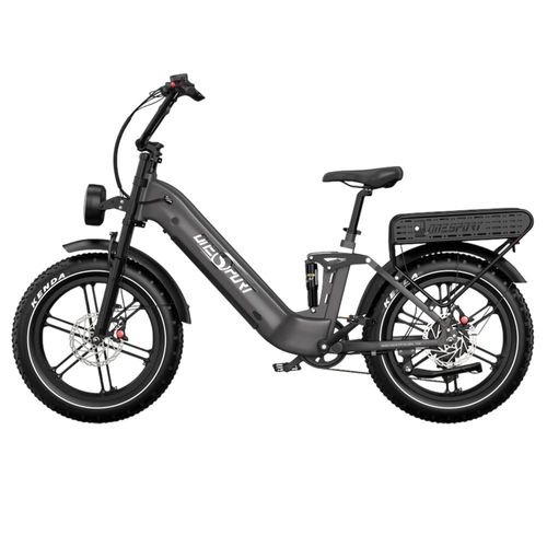 Onesport Ot08 Pro Vélo Électrique, Moteur 500w, 2 Batteries 48v 18ah, Pneus 20 X 4 Pouces, Vitesse Maximale 25km/H, Autonomie Maximale 190km, Freins À Disque À Huile Avant Et Arrière - Gris