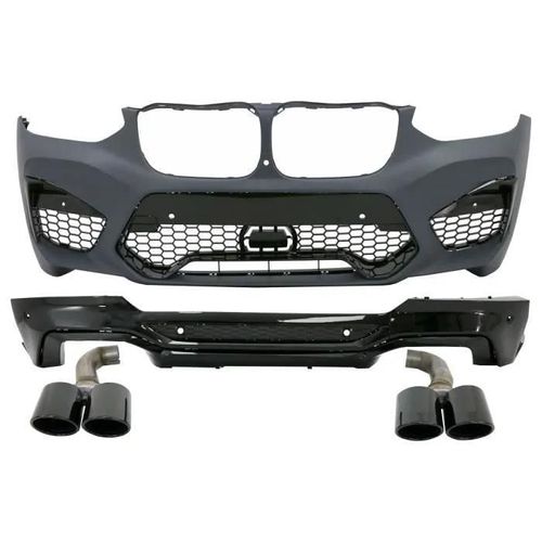 Compléter Kit Pour Bmw X4 Suv G02 2018+ Diffuseur Épuiser Conseils Noir Brillant