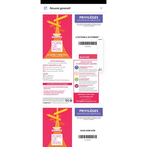 Billets Places Foire De Paris