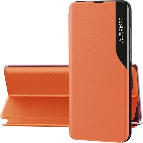 Coque Pour Xiaomi Poco X3 Nfc/Poco X3 Pro, Flip Ultra Mince Anti-Rayures Anti-Choc Technologie Housse Clear View Standing Étui Pour Xiaomi Poco X3 Nfc/Poco X3 Pro, Orange