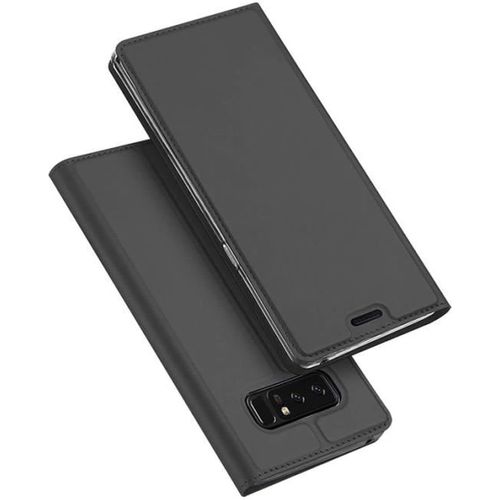 Coque Samsung Galaxy Note 8, Étui Portefeuille De Cartes Flip Pu Cuir Avec Fonction Stand Coque Housse Pour Galaxy Note 8,Gris