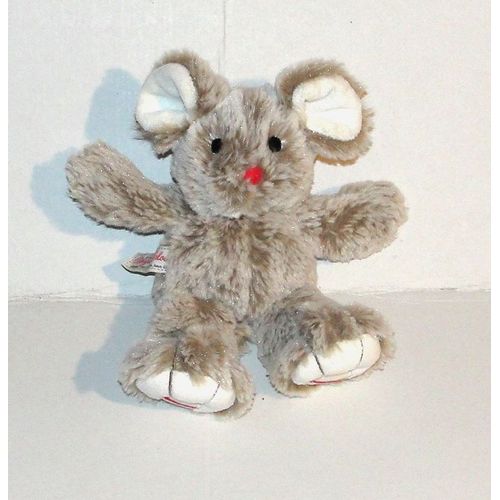 Doudou Souris Rouge Kaloo Peluche Chiné Marron 20 Cm