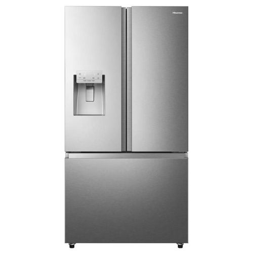 Réfrigérateur-congélateur Hisense RF793N4SASE - congélateur inférieur à porte française avec distributeur de glaçons, distributeur d'eau - WiFi - largeur : 91.4 cm - profondeur : 73 cm - hauteur : 178.5 cm - 612 litres - classe E - gris ...