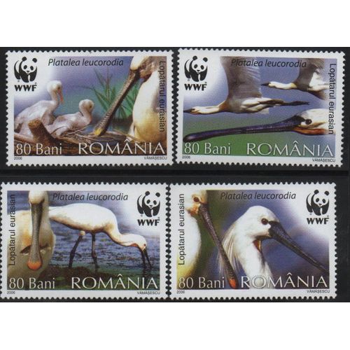 Roumanie Timbres Animaux : Les Oiseaux 2006
