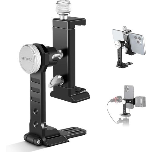 NEEWER Support trépied en Alliage d'aluminium, Support téléphone Rotatif à 360° avec Base Arca Compatible avec iPhone 15 Pro Max Galaxy S24 Ultra Pixel et Smartphones de 2,6 à 4" de Large