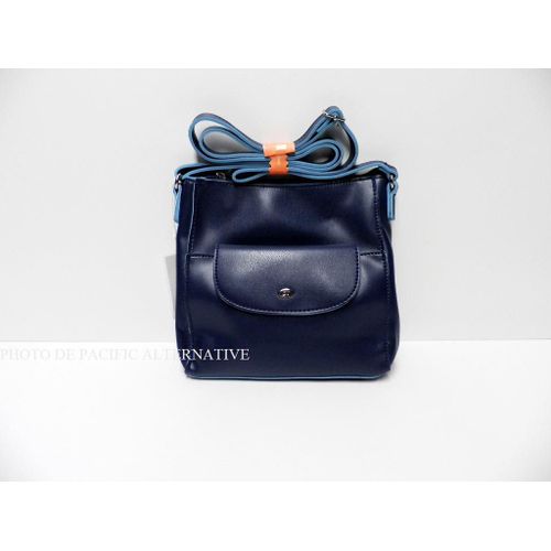 Sacoche sac a main bandouliere bleu DAVID JONES pour femme besace ville NEUF #2