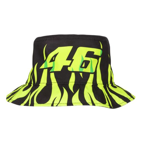 Bob Chapeau De Pêcheur Monster Flammes Vr46 Moto Gp Officiel Noir Jaune