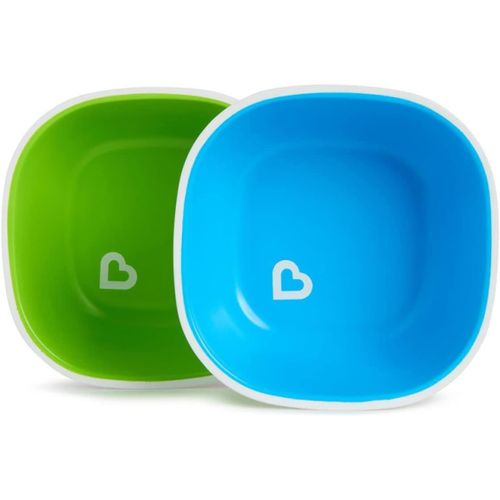Munchkin Splash Bowls With Non Slip Base (2 Pack 1 Blue 1 Green)