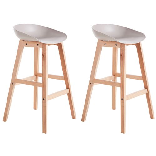 Lot De 2 Chaises De Bar Micco Taupe