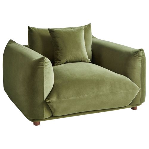 Fauteuil Luvos Vert Velours