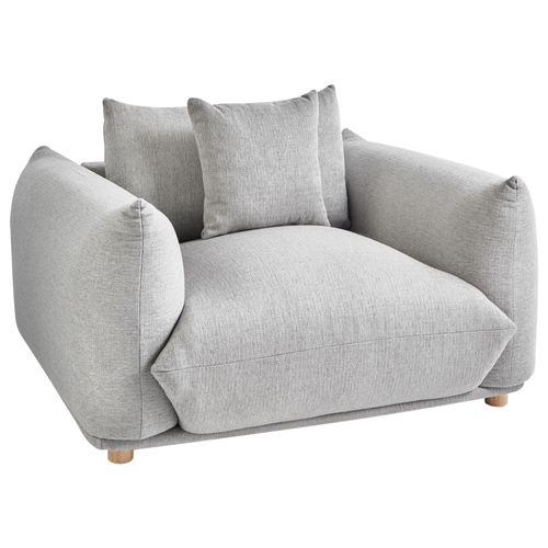 Fauteuil Luvos Gris Clair Tissu