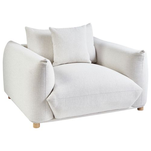 Fauteuil Luvos Blanc Cassé Tissu