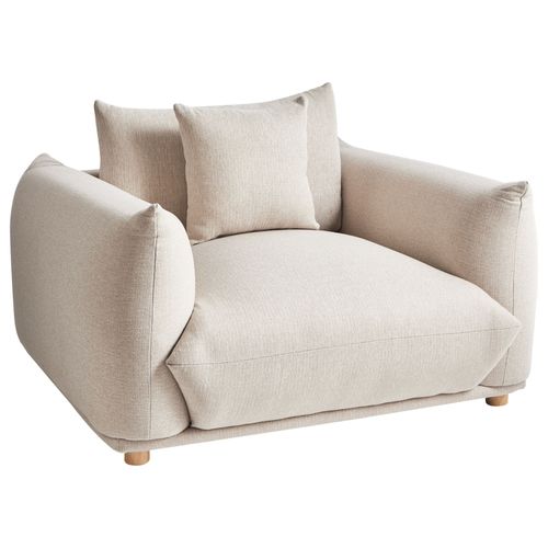 Fauteuil Luvos Beige Clair Tissu