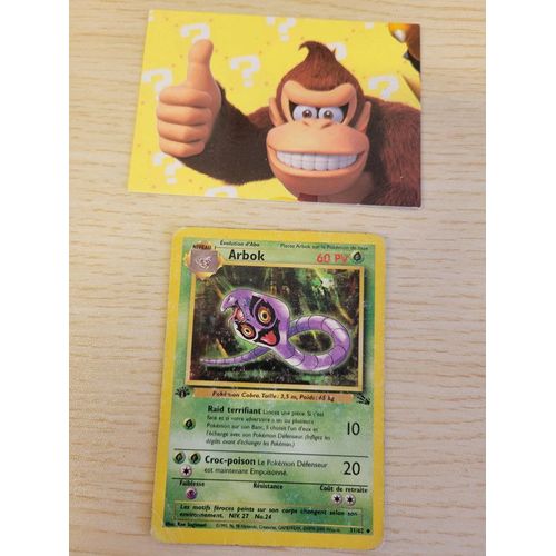 Arbok 1ed 31/62 Carte Pokemon Fossile/ M5