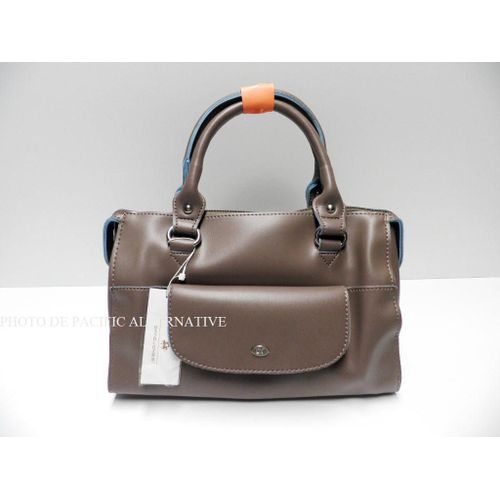 sac a main gris marron DAVID JONES pour femme NEUF #6