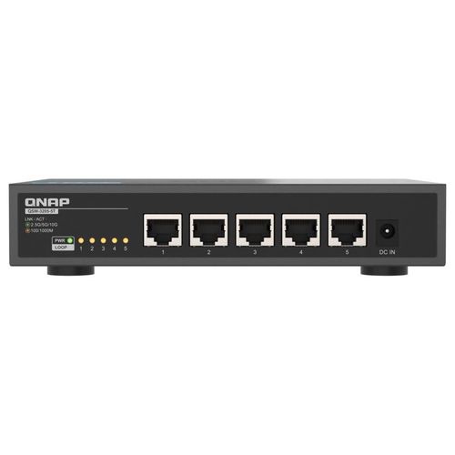 QNAP QSW-3205-5T - Commutateur - non géré - 5 x 100/1000/2.5G/5G/10GBase-T - de bureau