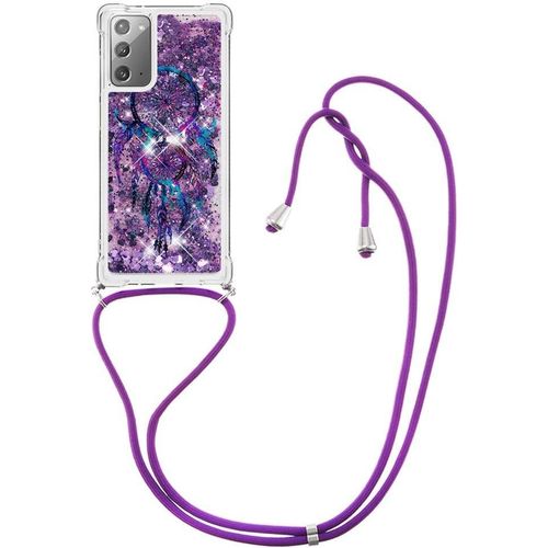 Moving Quicksand Case Pour Samsung Galaxy Note20 Couleur Housse Tpu Etui Avec Cordon Réglable Cha Ne Téléphone Etui Avec Cordon Lanyard Bumper Case Pour Galaxy Note20,Carillons Éoliens