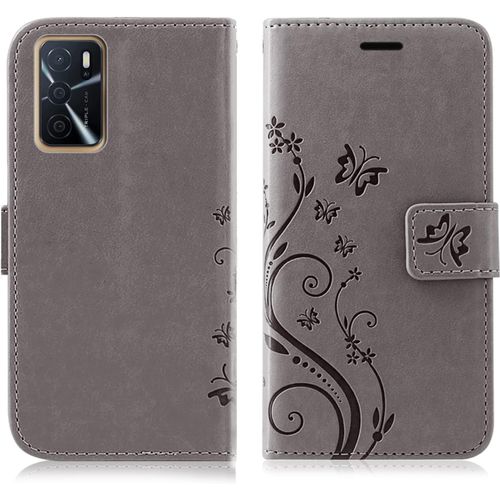 Oppo A16 / A16s Étui De Protection À Rabat Pour Oppo A16s/A16 Gris