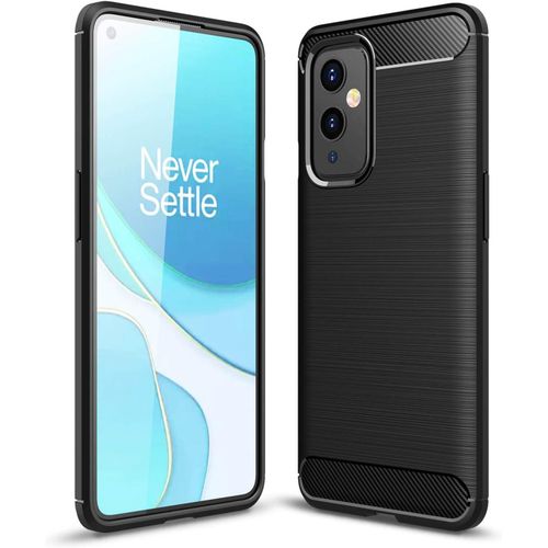 Housse Etui Coque Carbone Brossée Pour Oneplus 9 Noir Fibre De Carbone